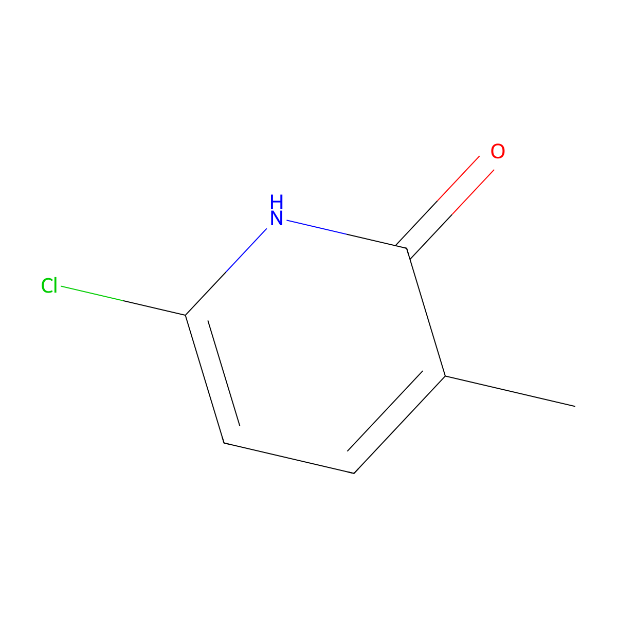 6-Chloro-3-methylpyridin-2(1H)-one molecular structure, CAS 1261576-82-2