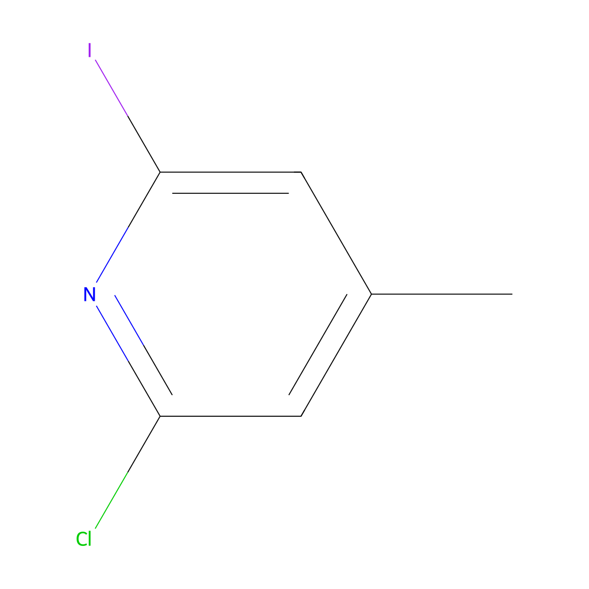 2-Chloro-6-iodo-4-methylpyridine molecular structure, CAS 1261576-90-2