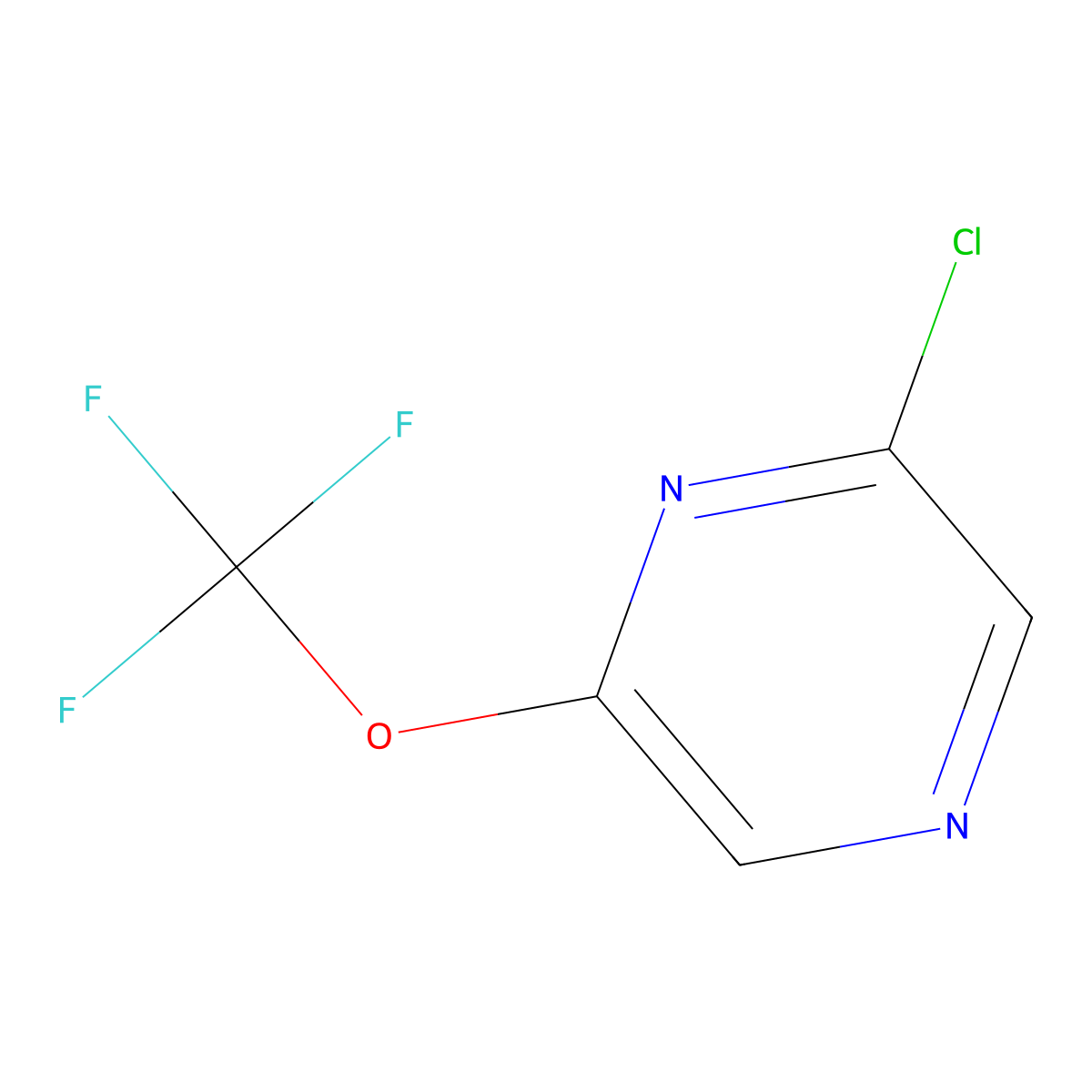 2-Chloro-6-(trifluoromethoxy)pyrazine molecular structure, CAS 1261577-13-2