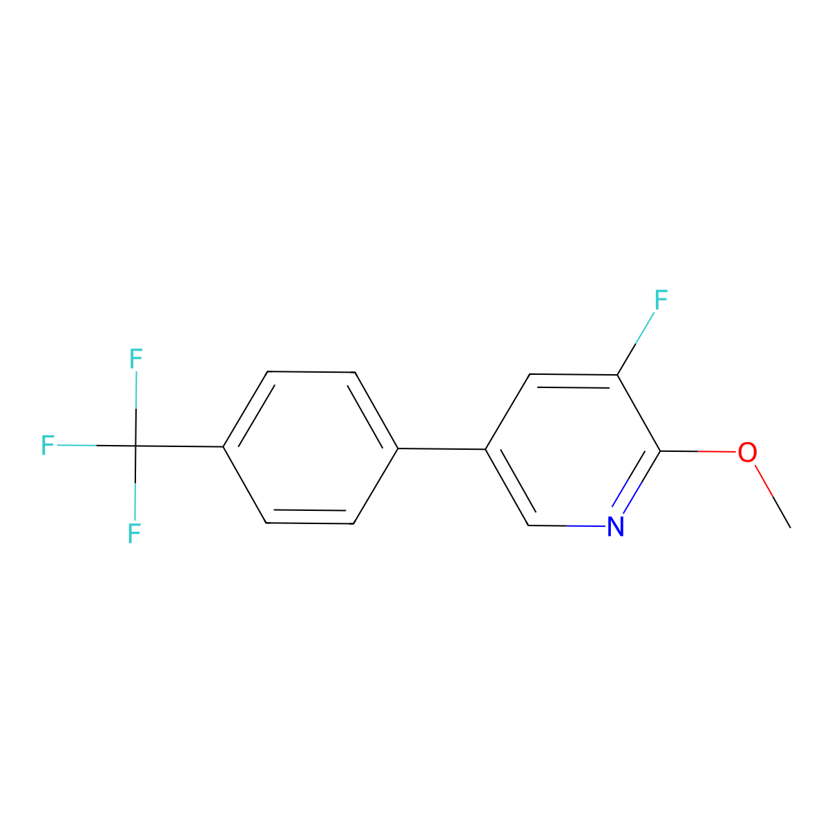3-Fluoro-2-methoxy-5-(4-(trifluoromethyl)phenyl)pyridine molecular structure, CAS 1261577-71-2
