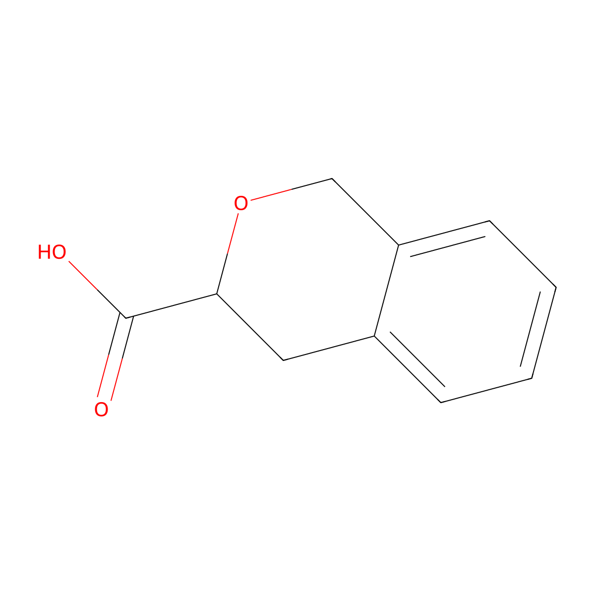 3,4-dihydro-1H-2-benzopyran-3-carboxylic acid molecular structure, CAS 1261578-13-5