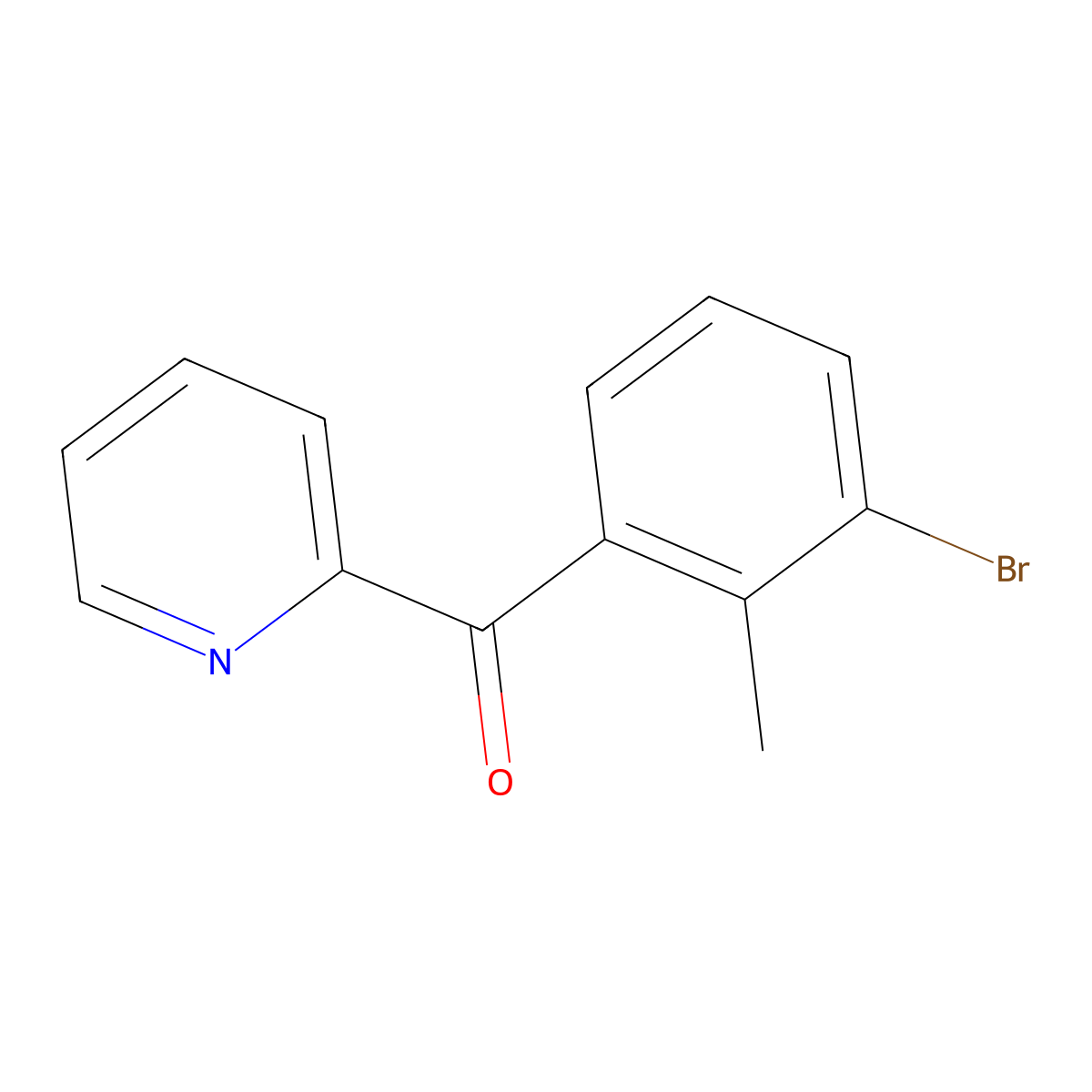 (3-Bromo-2-methylphenyl)-2-pyridinylmethanone molecular structure, CAS 1261578-57-7