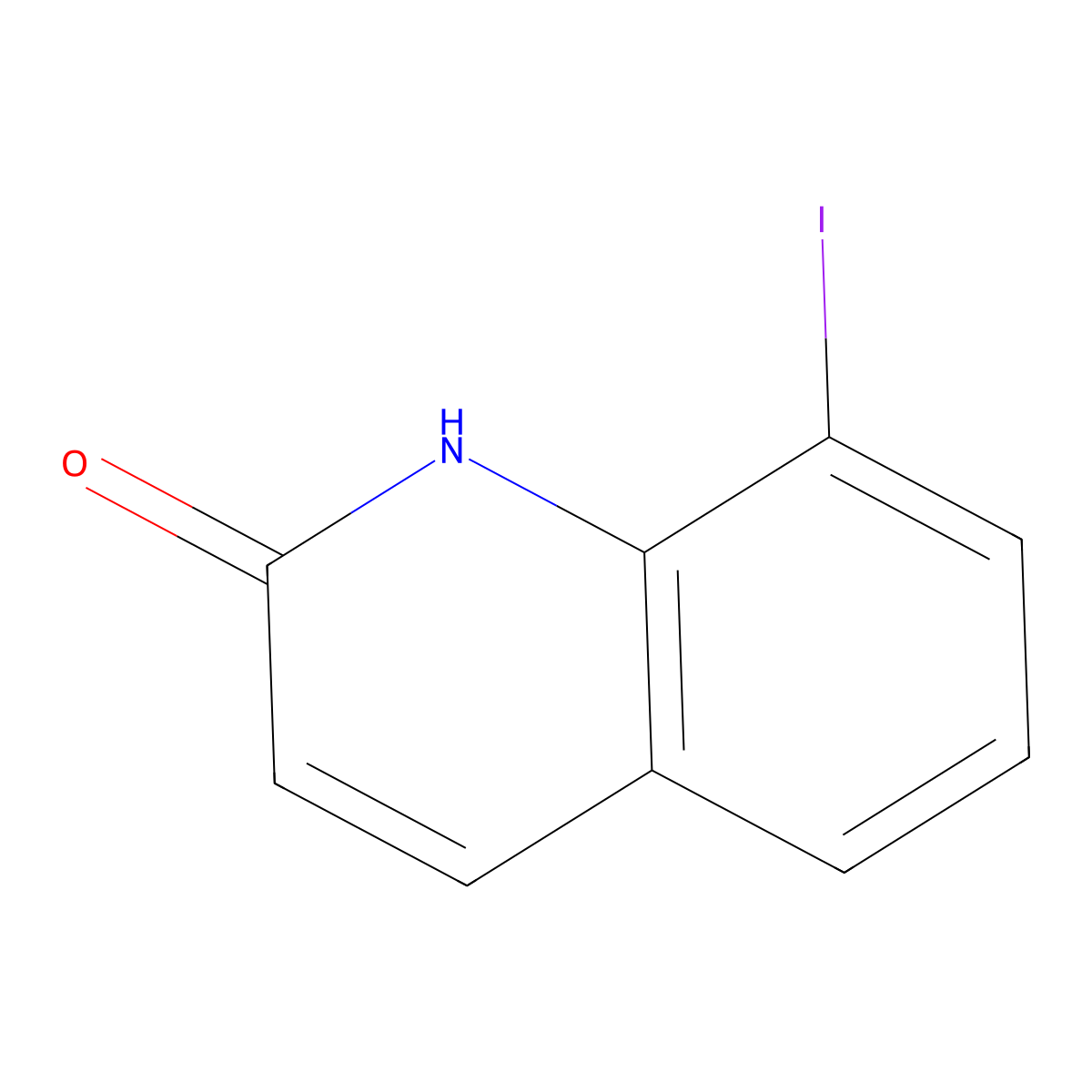 8-Iodoquinolin-2(1H)-one molecular structure, CAS 1261578-65-7