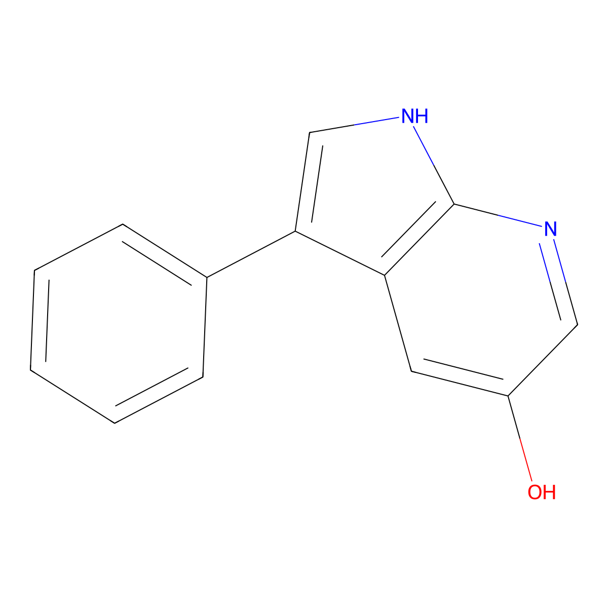 5-Hydroxy-3-phenyl-7-azaindole molecular structure, CAS 1261578-82-8