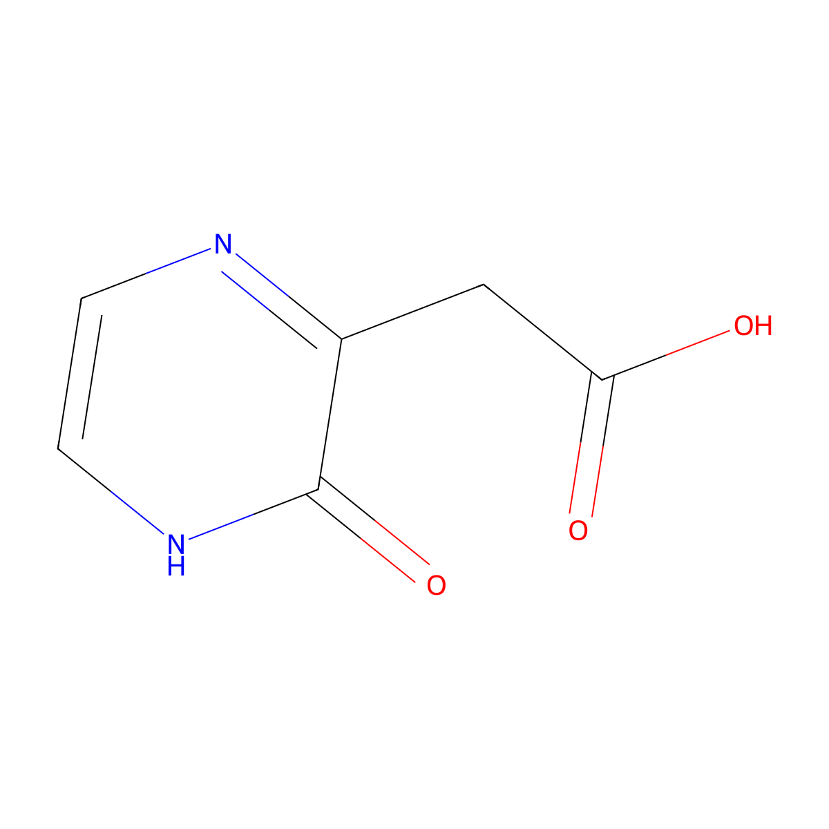 2-(3-Hydroxypyrazin-2-yl)acetic acid molecular structure, CAS 1261578-84-0