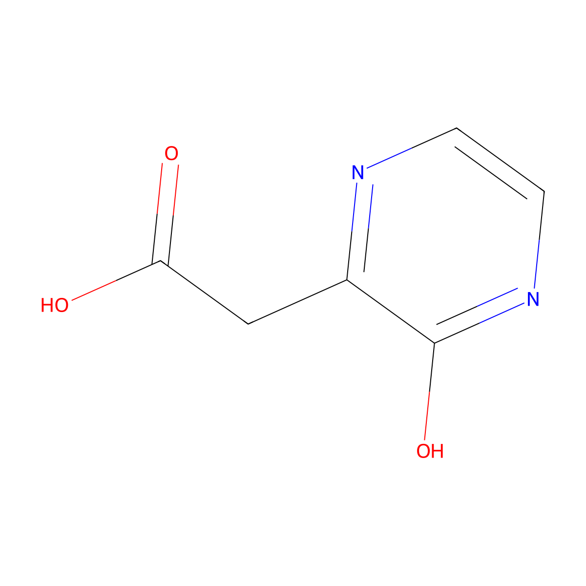 2-(3-Hydroxypyrazin-2-yl)acetic acid molecular structure, CAS 1261578-84-0