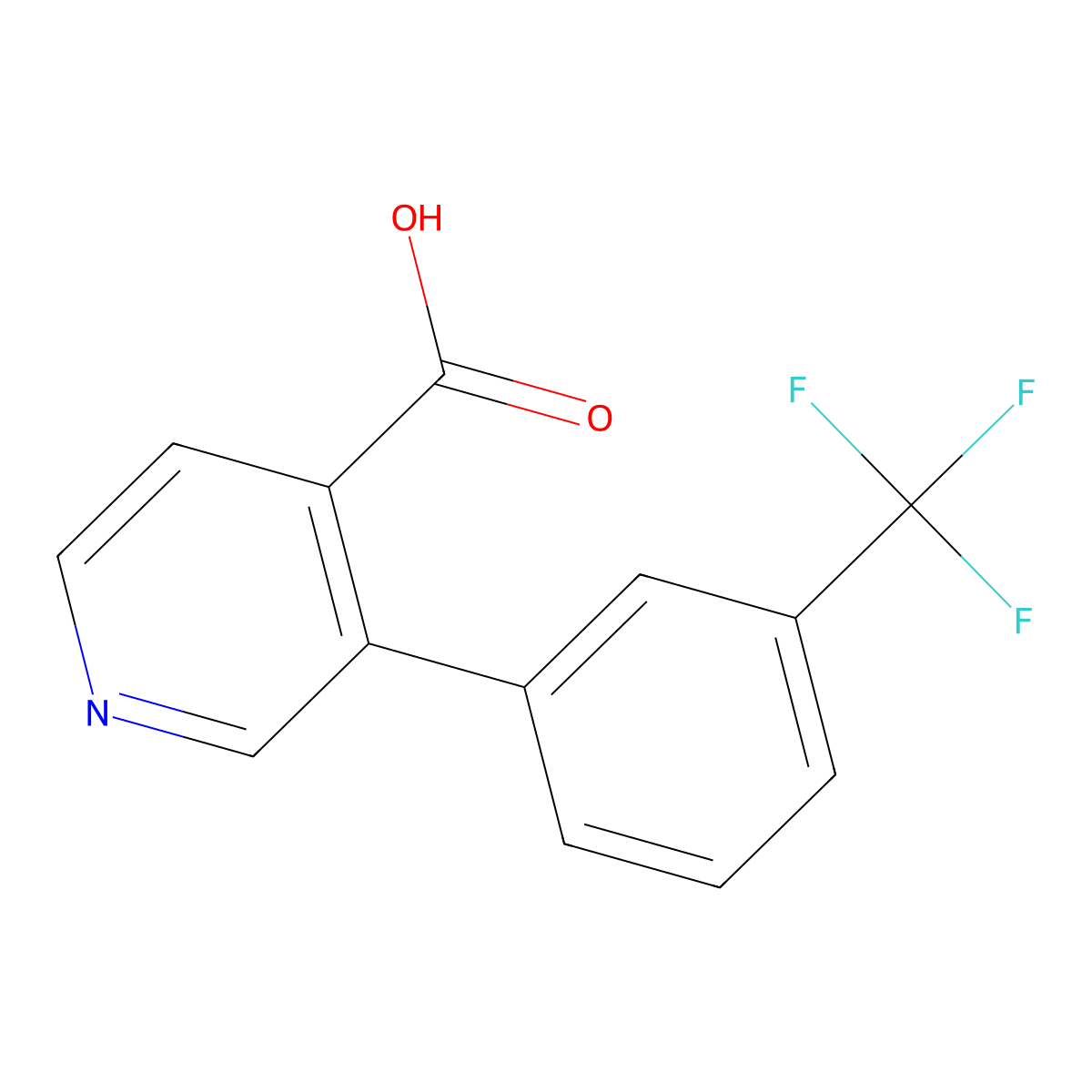 3-(3-(Trifluoromethyl)phenyl)isonicotinic acid molecular structure, CAS 1261579-81-0