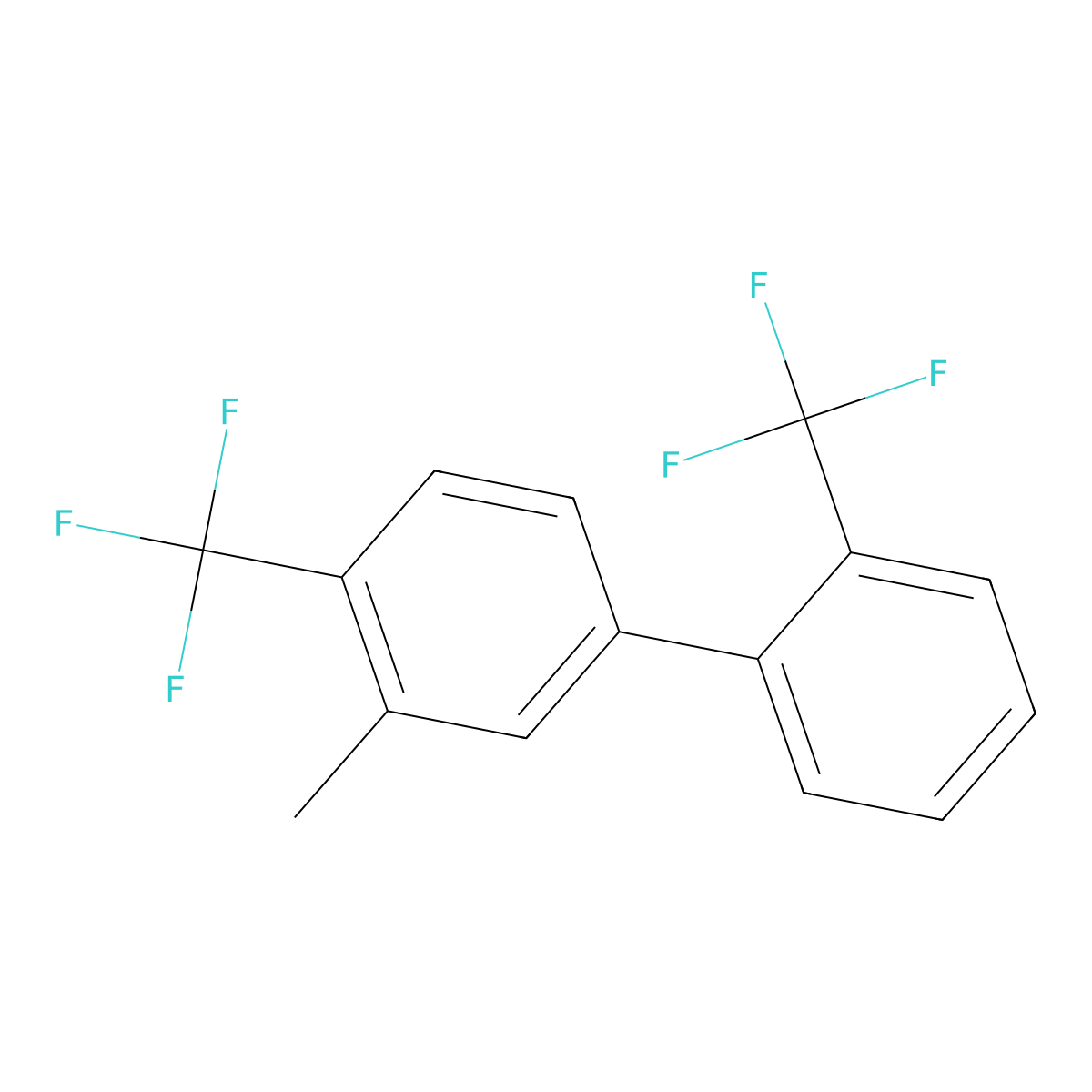 3'-Methyl-2,4'-bis(trifluoromethyl)-1,1'-biphenyl molecular structure, CAS 1261580-25-9
