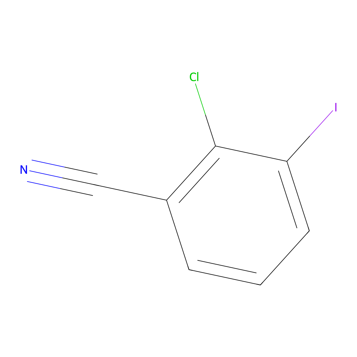 2-Chloro-3-iodobenzonitrile molecular structure, CAS 1261580-84-0