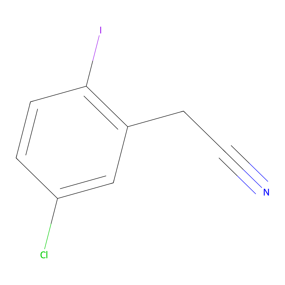 2-(5-Chloro-2-iodophenyl)acetonitrile molecular structure, CAS 1261581-00-3