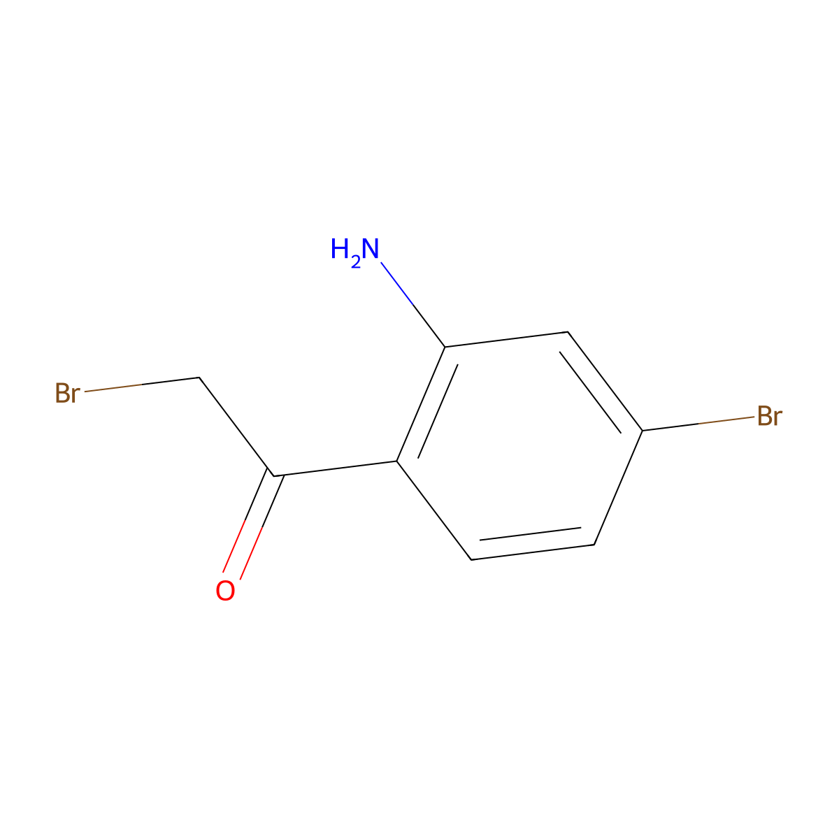 1-(2-Amino-4-bromophenyl)-2-bromoethanone molecular structure, CAS 1261581-05-8