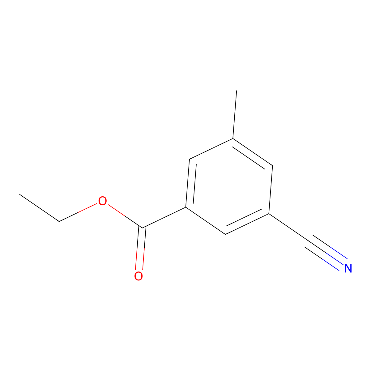 Ethyl 3-cyano-5-methylbenzoate molecular structure, CAS 1261581-26-3