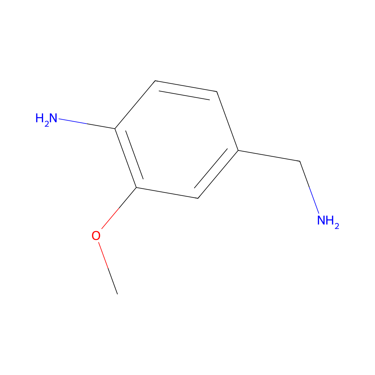 4-(Aminomethyl)-2-methoxyaniline molecular structure, CAS 1261581-38-7