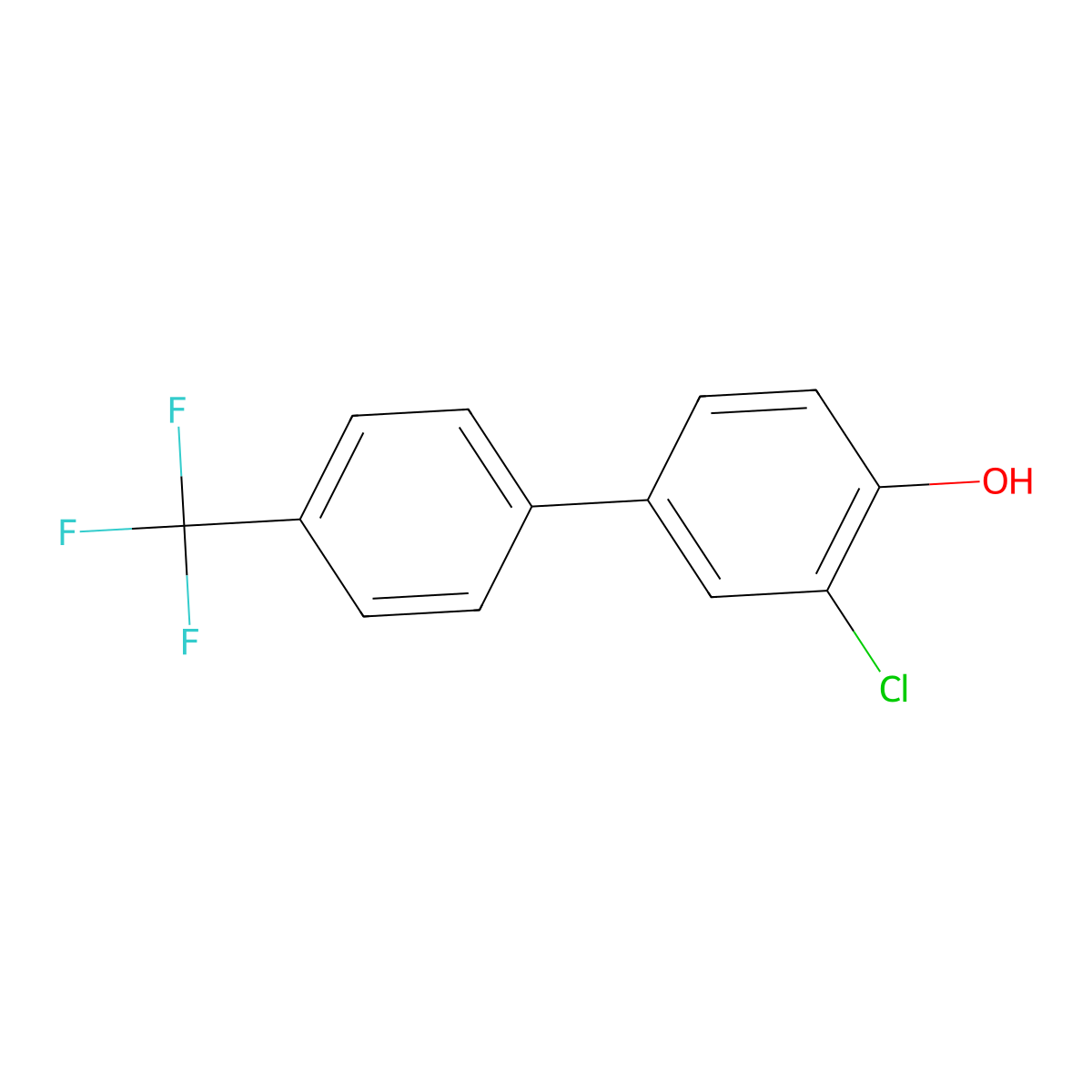 3-Chloro-4'-(trifluoromethyl)[1,1'-biphenyl]-4-ol molecular structure, CAS 1261581-45-6