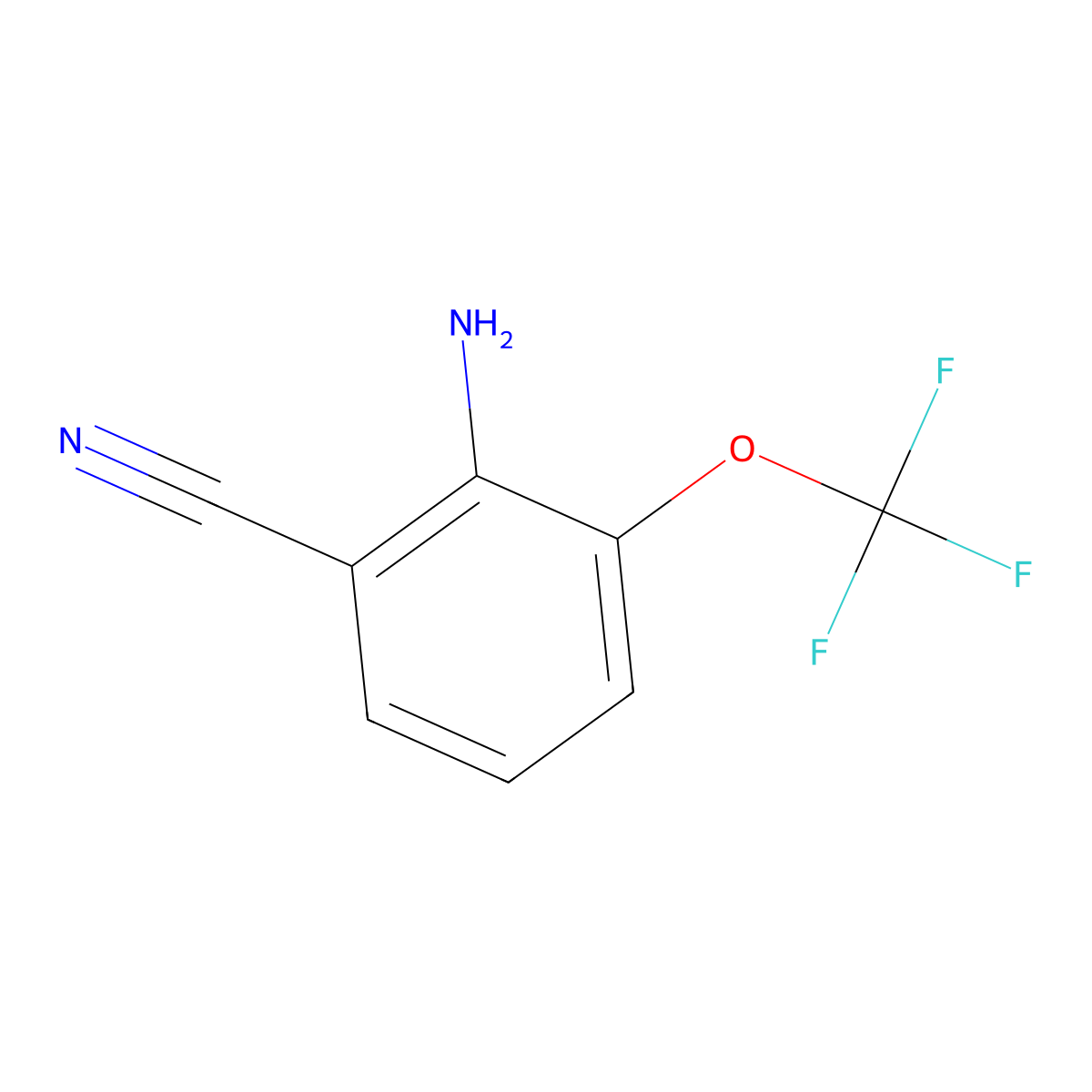 2-Amino-3-(trifluoromethoxy)benzonitrile molecular structure, CAS 1261581-55-8