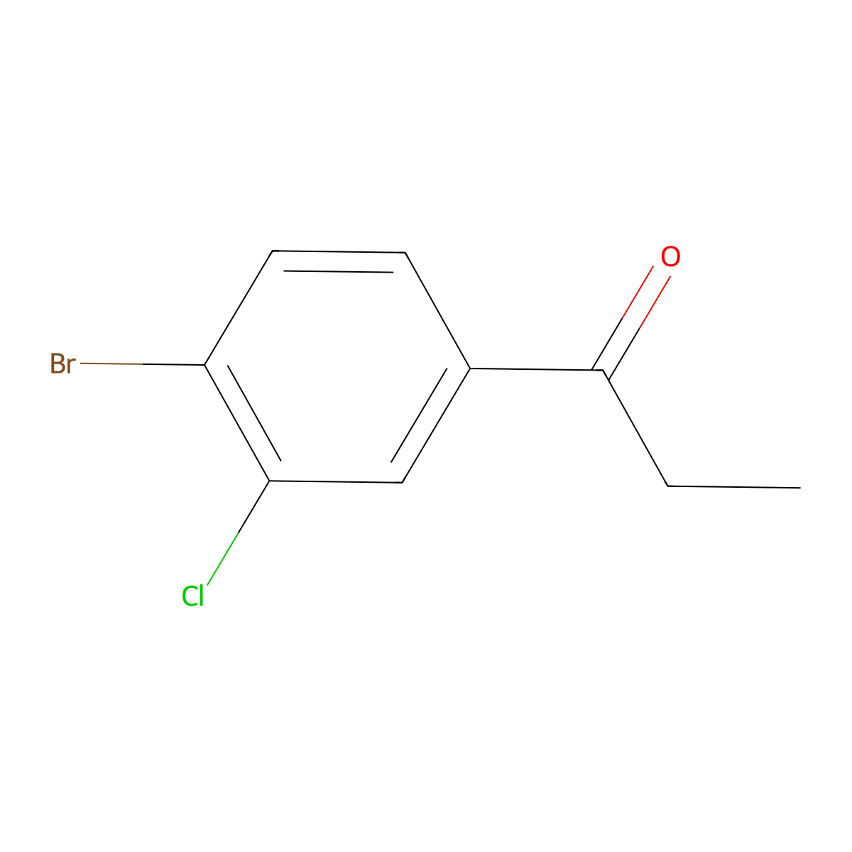 1-(4-Bromo-3-chlorophenyl)propan-1-one molecular structure, CAS 1261583-09-8