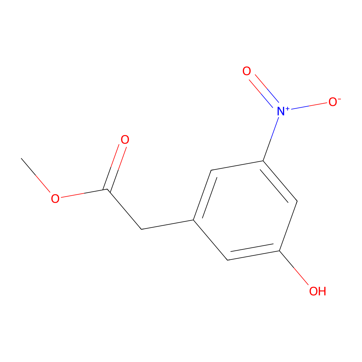 Methyl 2-(3-hydroxy-5-nitrophenyl)acetate molecular structure, CAS 1261583-14-5