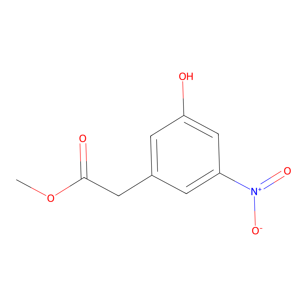 Methyl 2-(3-hydroxy-5-nitrophenyl)acetate molecular structure, CAS 1261583-14-5
