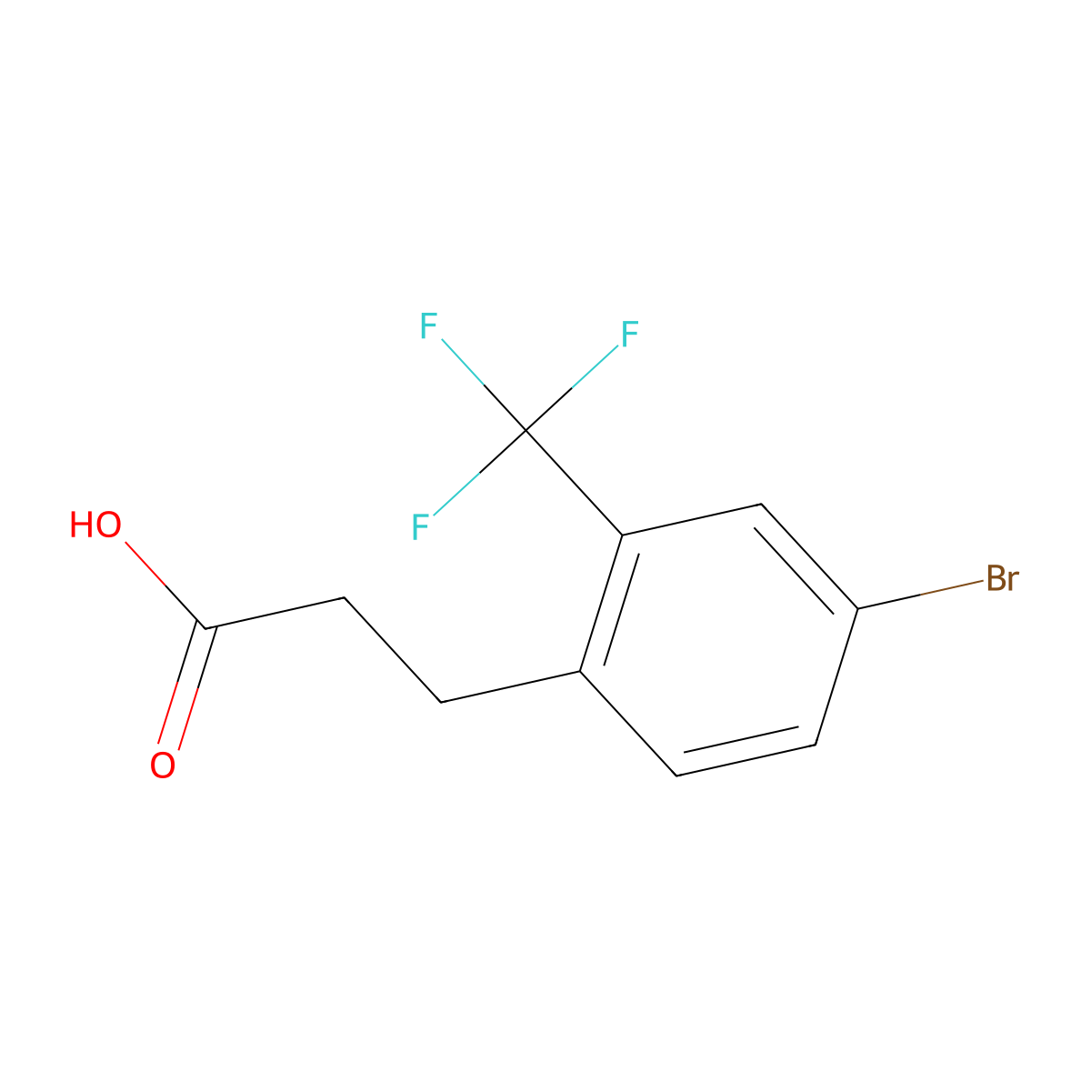 3-[4-Bromo-2-(trifluoromethyl)phenyl]propanoic acid molecular structure, CAS 1261583-36-1