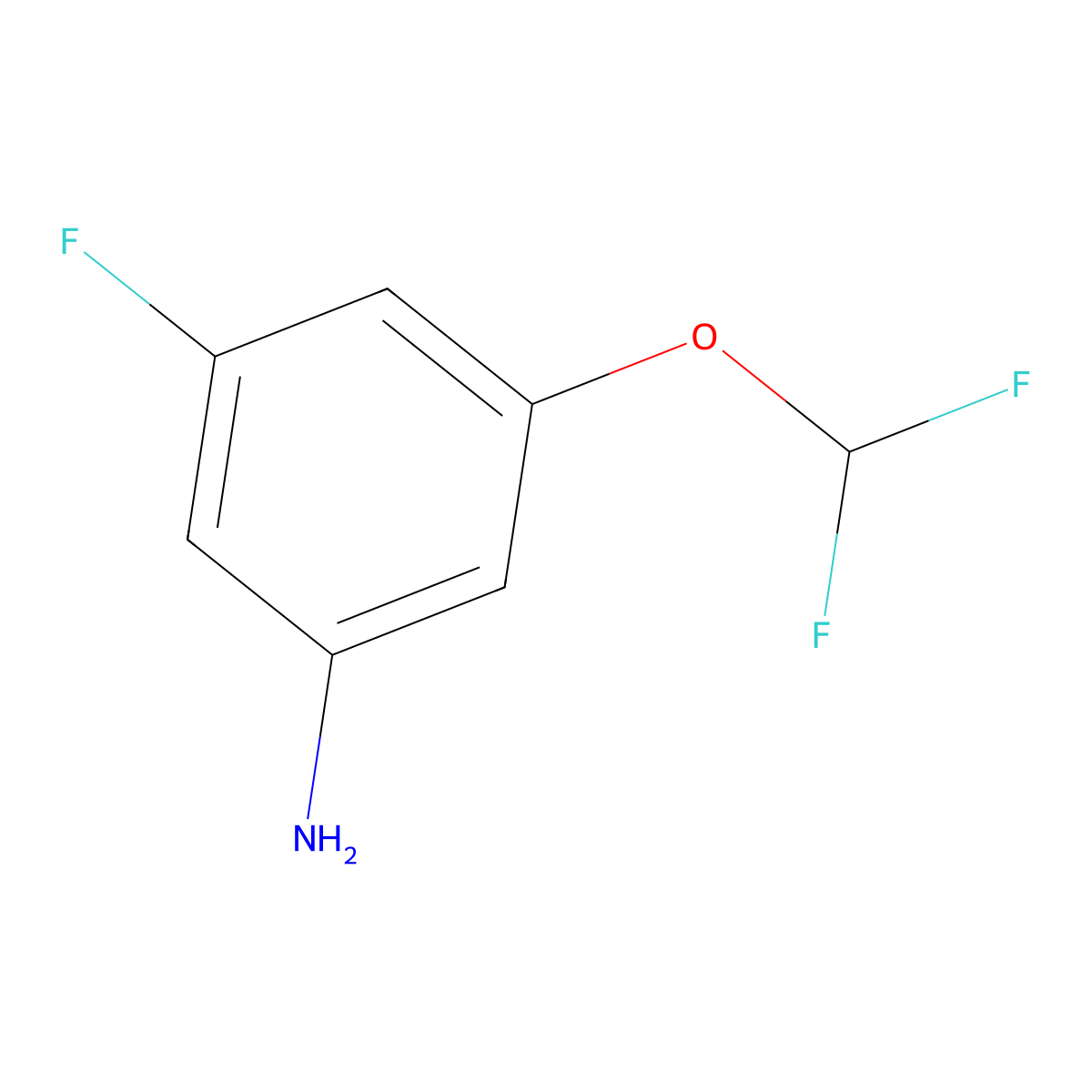 3-(Difluoromethoxy)-5-fluoroaniline molecular structure, CAS 1261583-91-8