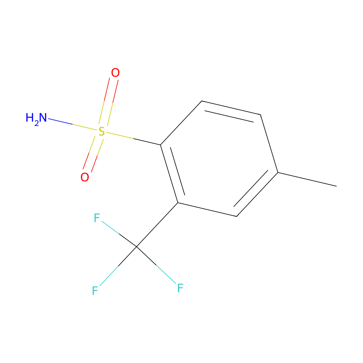 4-Methyl-2-(trifluoromethyl)benzenesulfonamide molecular structure, CAS 1261584-18-2