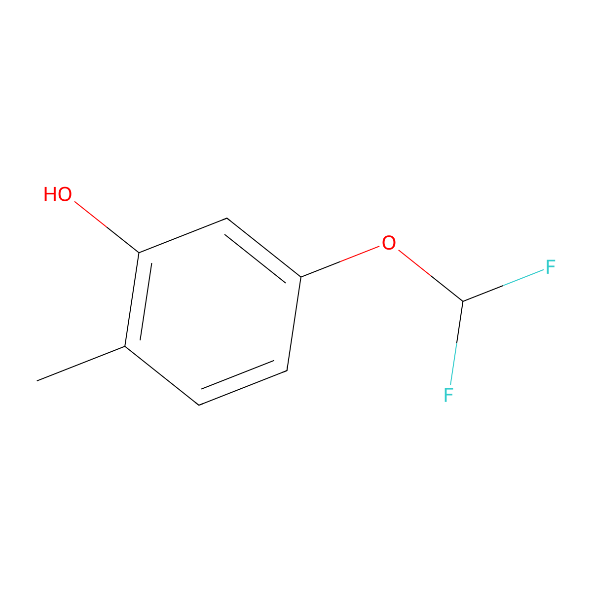 5-(Difluoromethoxy)-2-methylphenol molecular structure, CAS 1261584-25-1