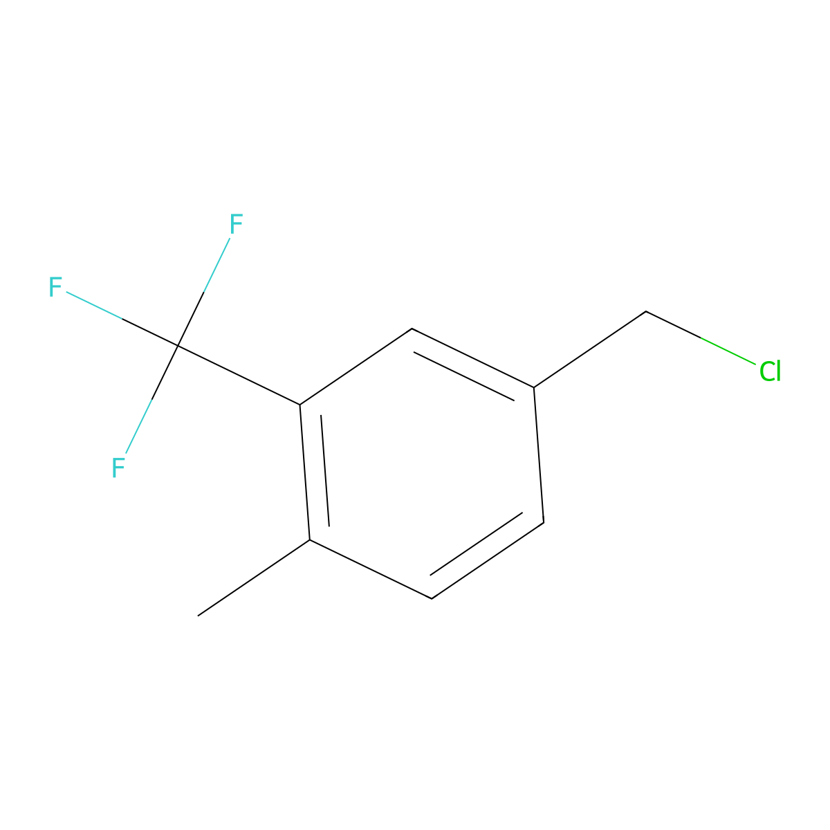 4-Methyl-3-(trifluoromethyl)benzyl chloride molecular structure, CAS 1261584-27-3