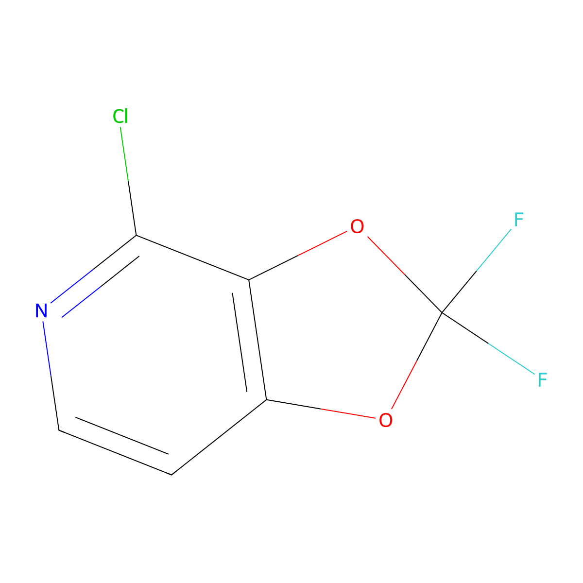4-Chloro-2,2-difluoro-[1,3]dioxolo[4,5-c]pyridine molecular structure, CAS 1261584-79-5