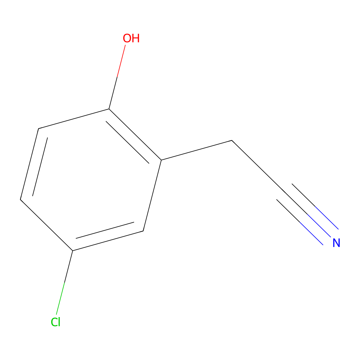 2-(5-Chloro-2-hydroxyphenyl)acetonitrile molecular structure, CAS 1261585-14-1