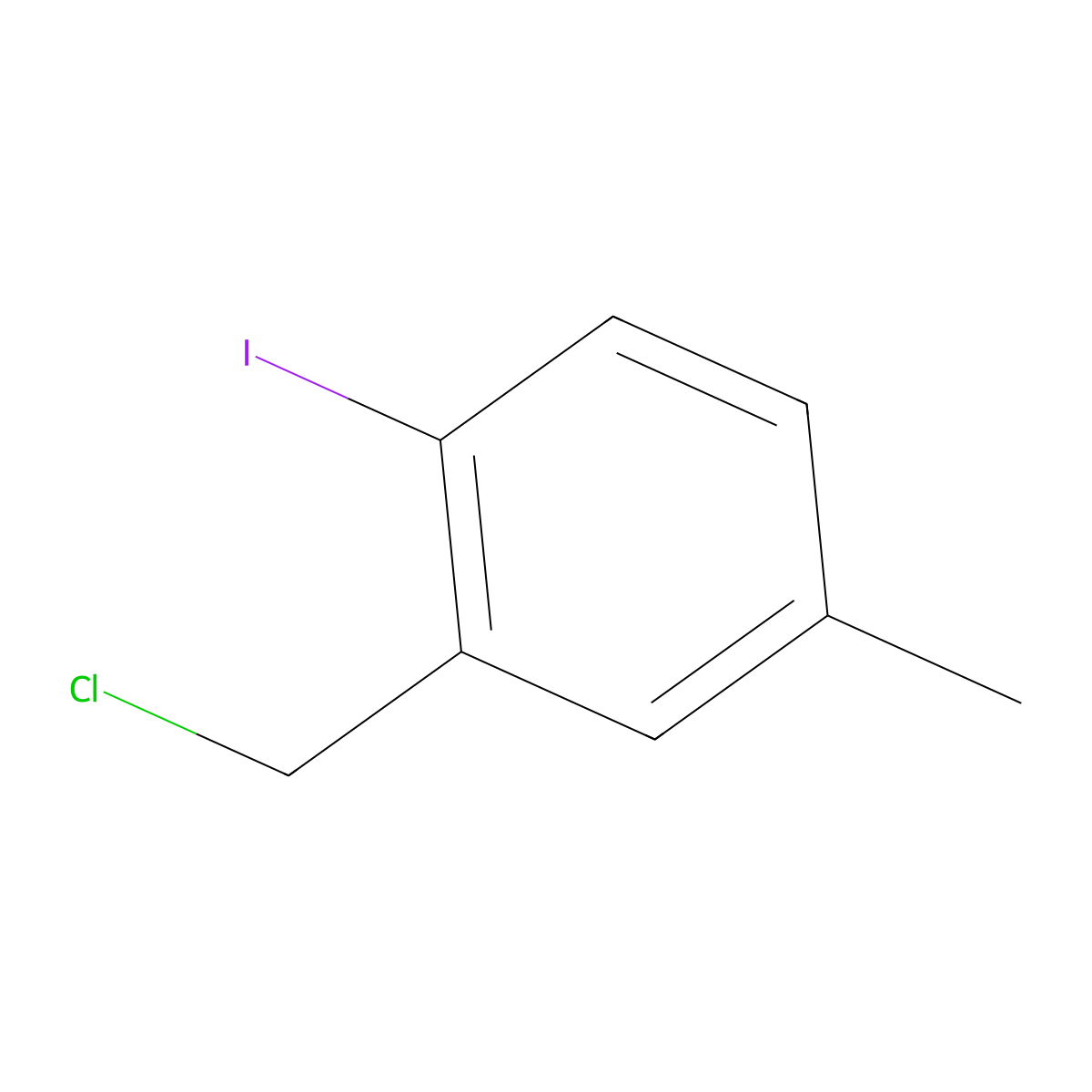 2-(Chloromethyl)-1-iodo-4-methylbenzene molecular structure, CAS 1261585-19-6