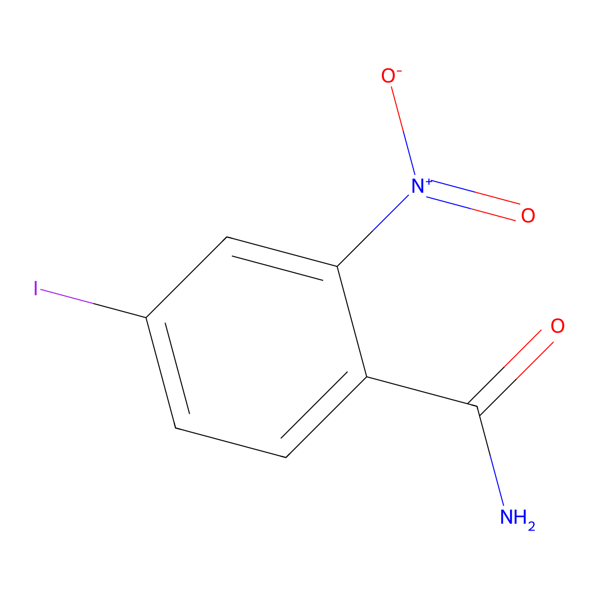 4-Iodo-2-nitrobenzamide molecular structure, CAS 1261585-43-6