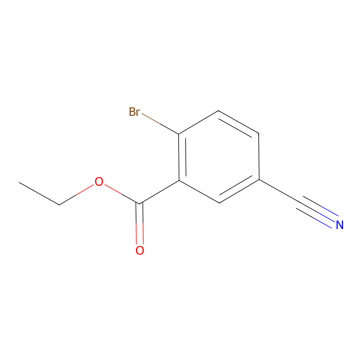 Ethyl 2-bromo-5-cyanobenzoate molecular structure, CAS 1261585-44-7