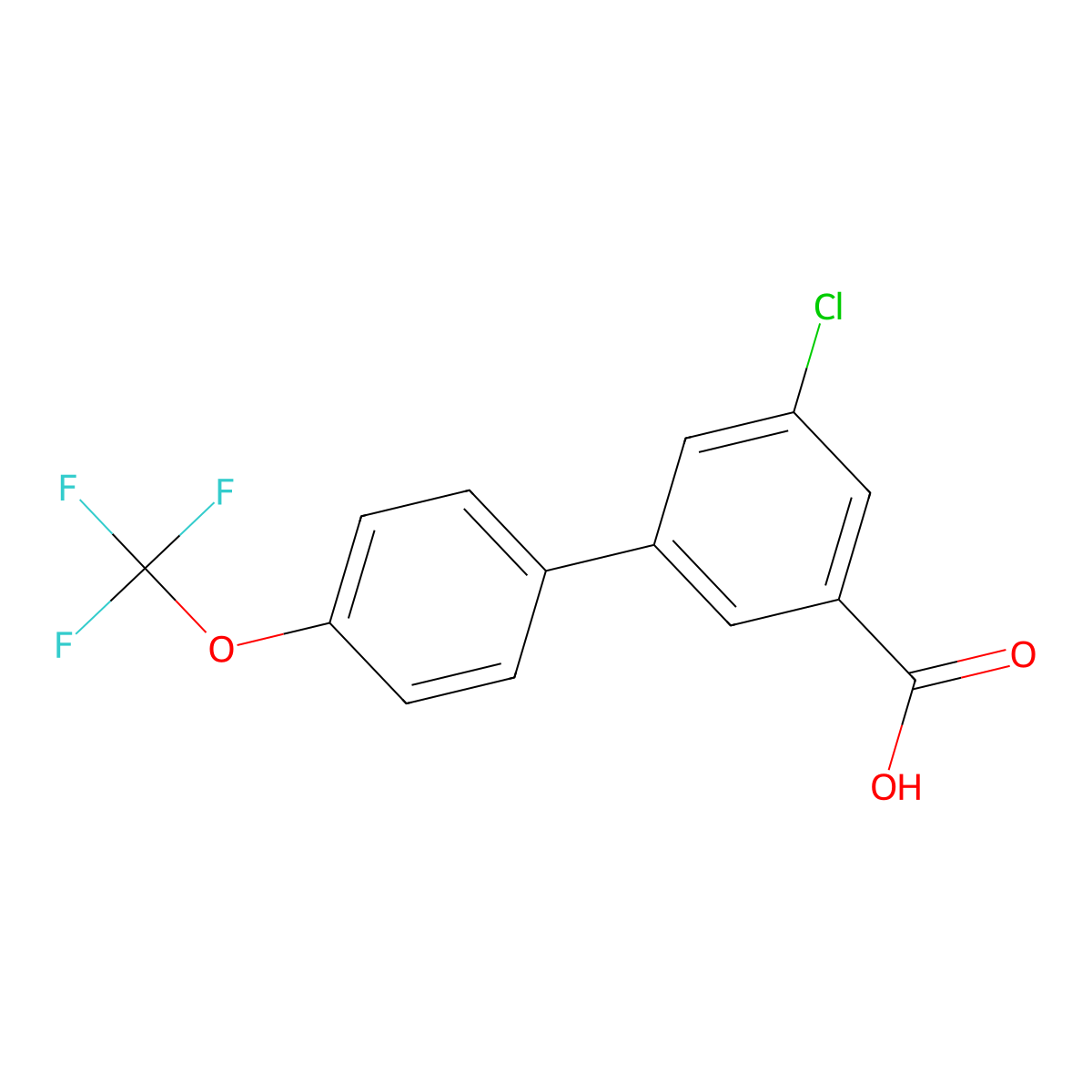 5-Chloro-3-(4-trifluoromethoxyphenyl)benzoic acid molecular structure, CAS 1261585-69-6