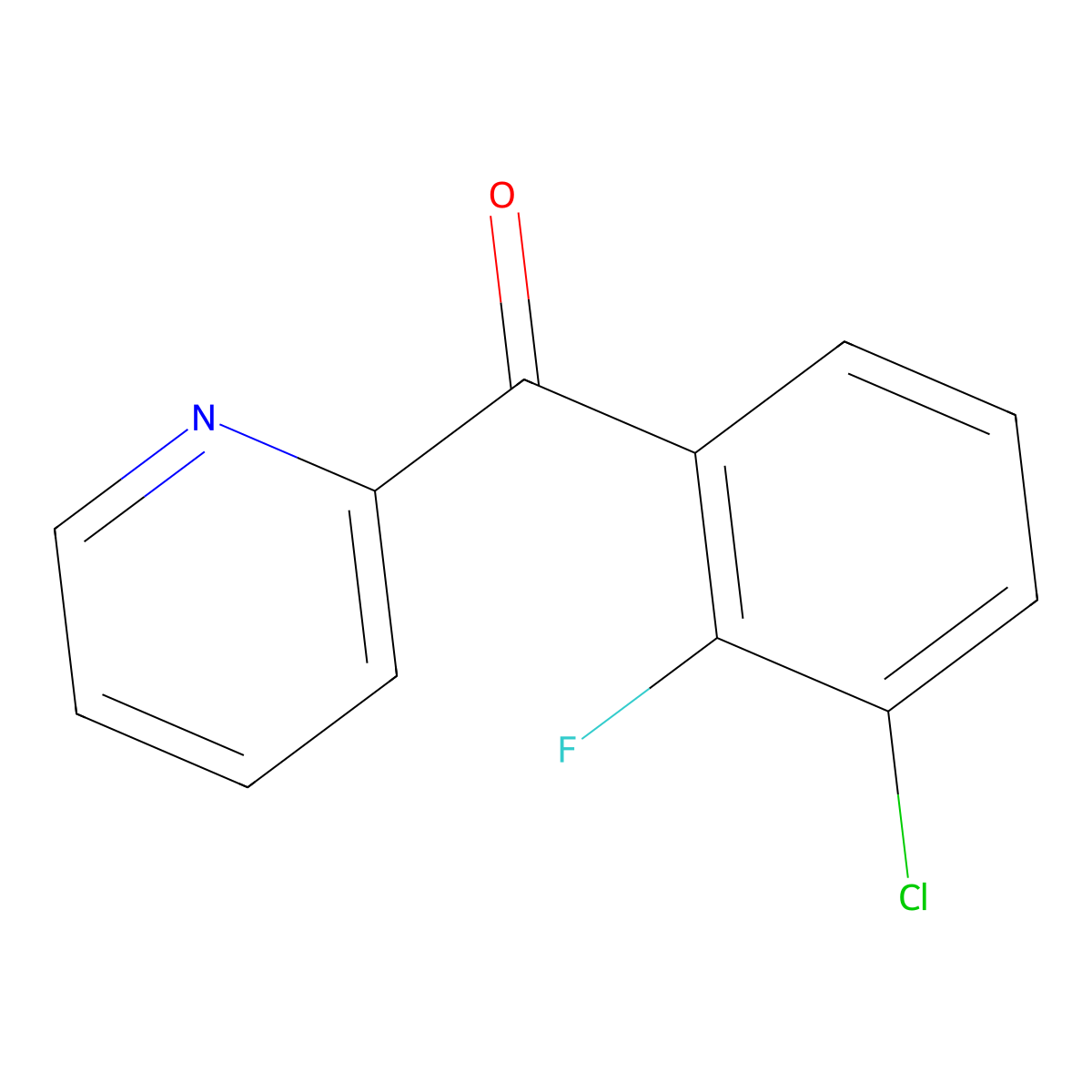 (3-Chloro-2-fluorophenyl)-2-pyridinylmethanone molecular structure, CAS 1261585-71-0