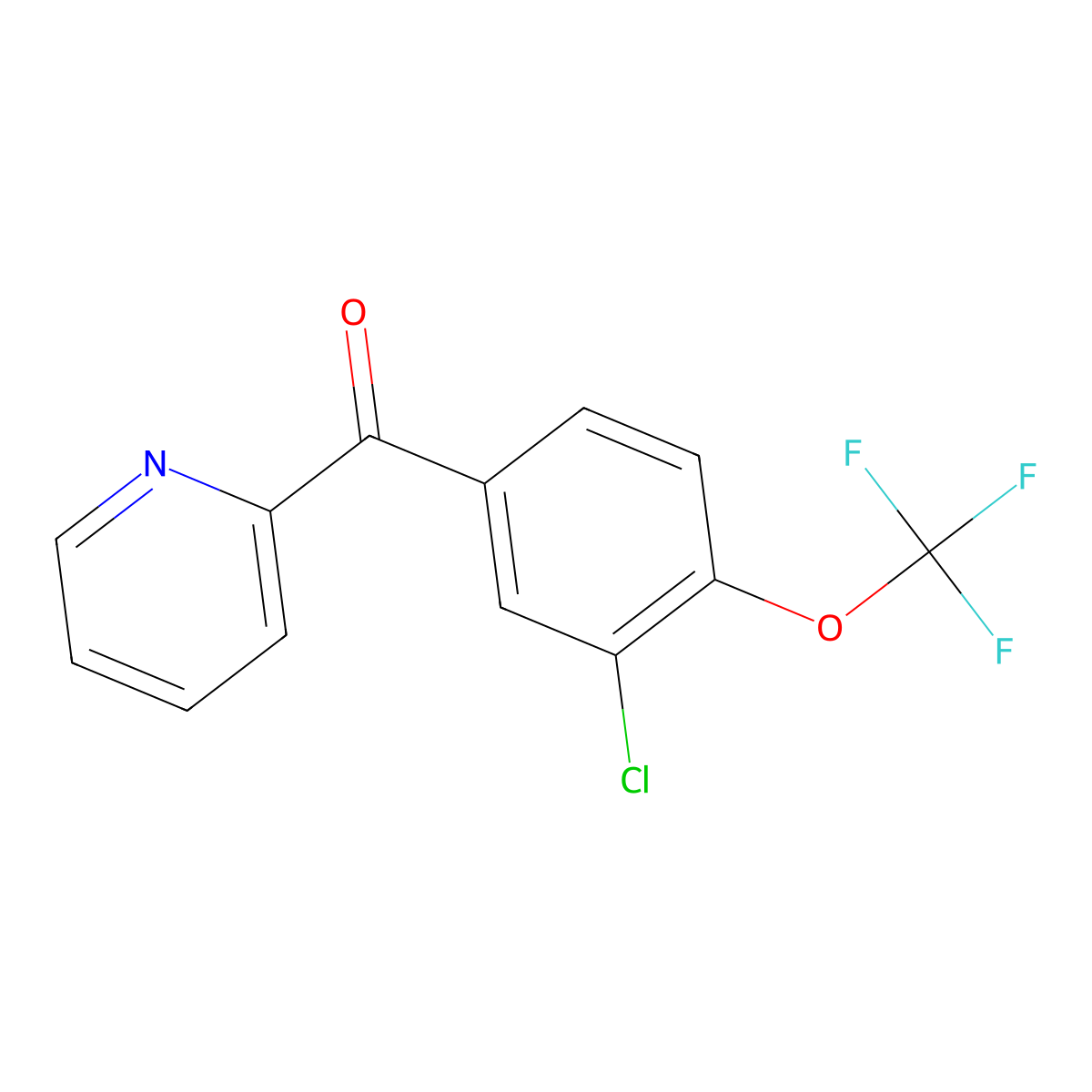 [3-Chloro-4-(trifluoromethoxy)phenyl]-2-pyridinylmethanone molecular structure, CAS 1261586-63-3