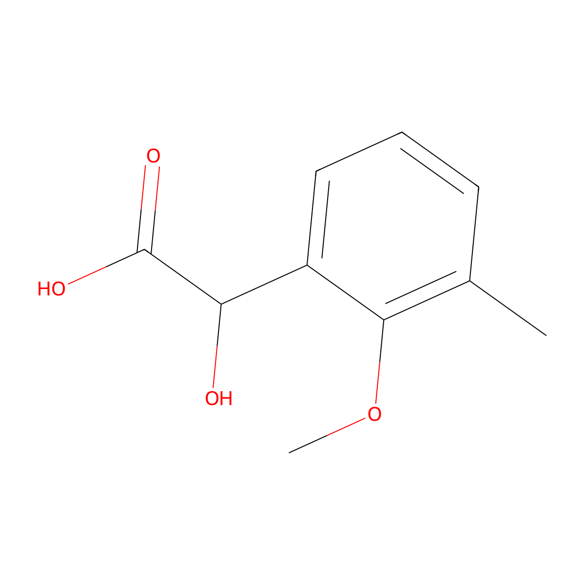 2-Hydroxy-2-(2-methoxy-3-methylphenyl)acetic acid molecular structure, CAS 1261586-89-3
