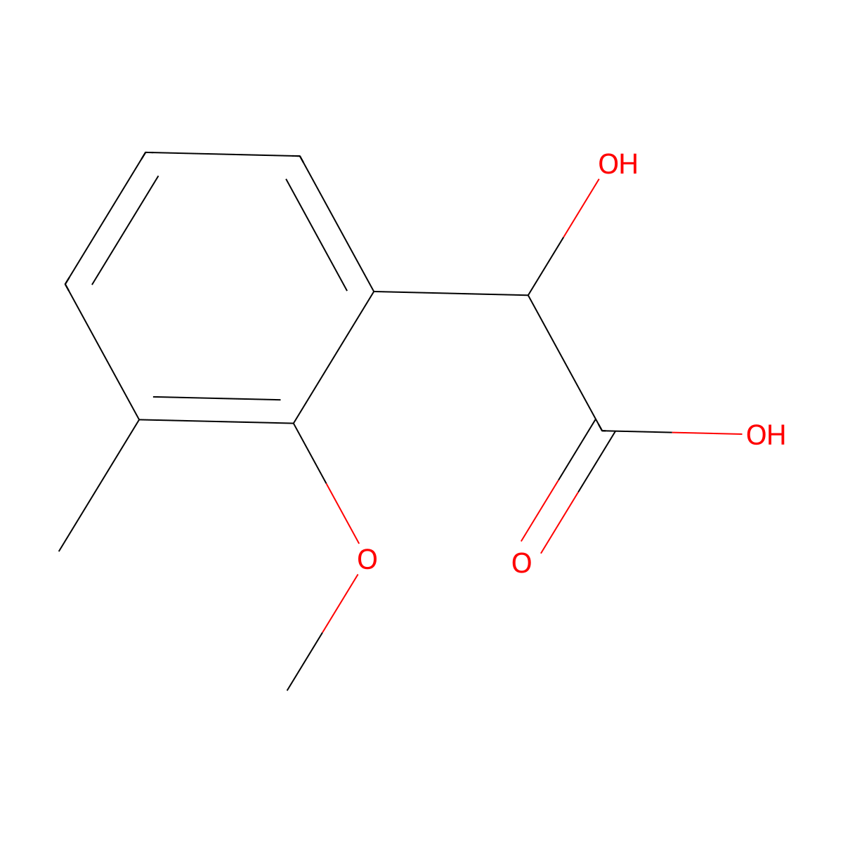 2-Hydroxy-2-(2-methoxy-3-methylphenyl)acetic acid molecular structure, CAS 1261586-89-3