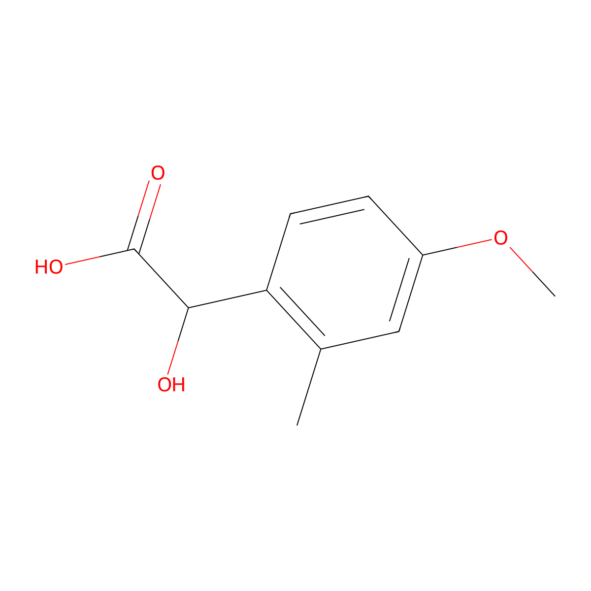 2-Hydroxy-2-(4-methoxy-2-methylphenyl)acetic acid molecular structure, CAS 1261586-97-3