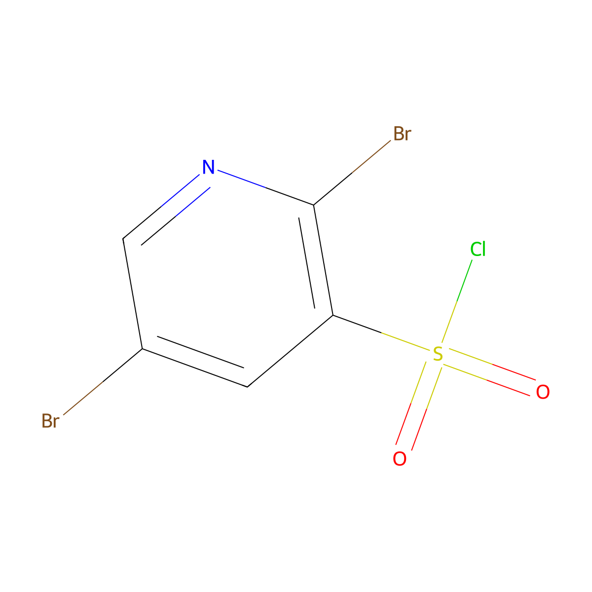 2,5-Dibromopyridine-3-sulfonyl chloride molecular structure, CAS 1261587-07-8