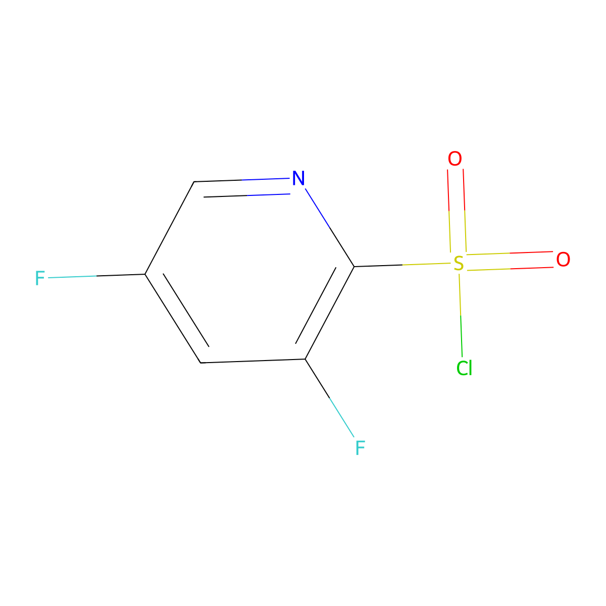 3,5-Difluoropyridine-2-sulfonyl chloride molecular structure, CAS 1261587-79-4