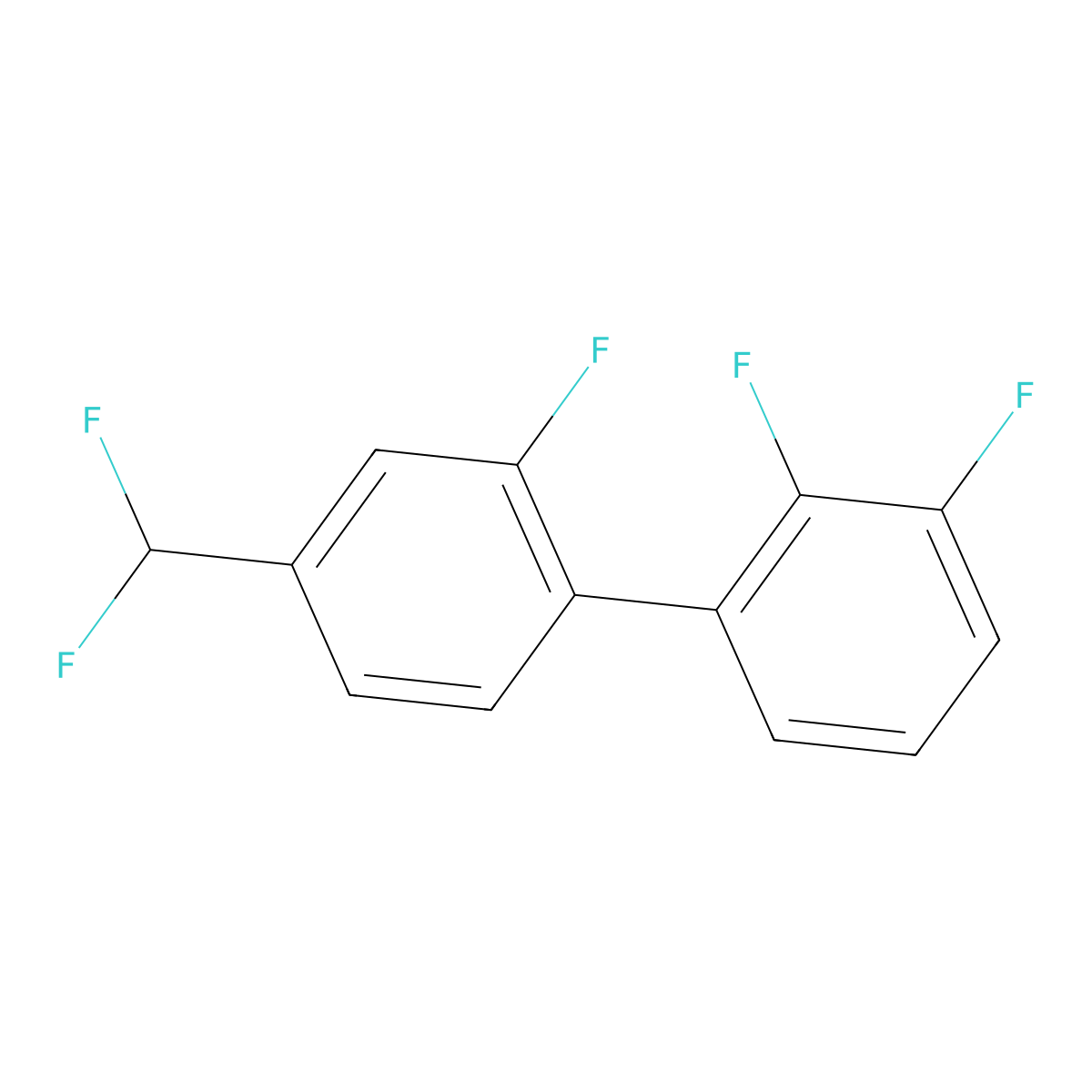 4'-(Difluoromethyl)-2,2',3-trifluoro-1,1'-biphenyl molecular structure, CAS 1261588-23-1