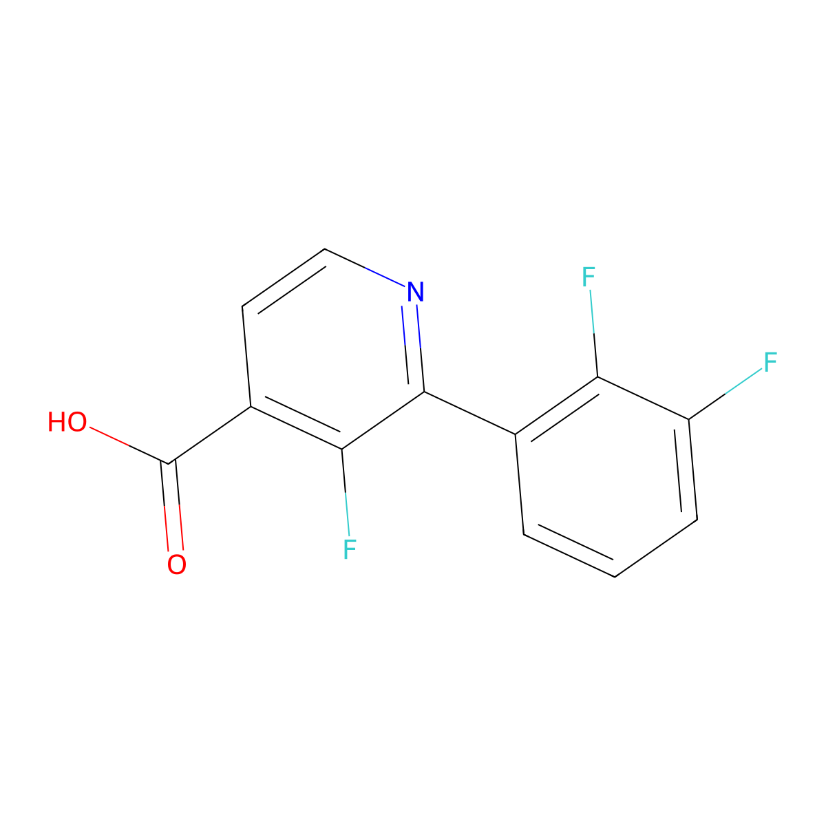 2-(2,3-Difluorophenyl)-3-fluoroisonicotinic acid molecular structure, CAS 1261588-42-4