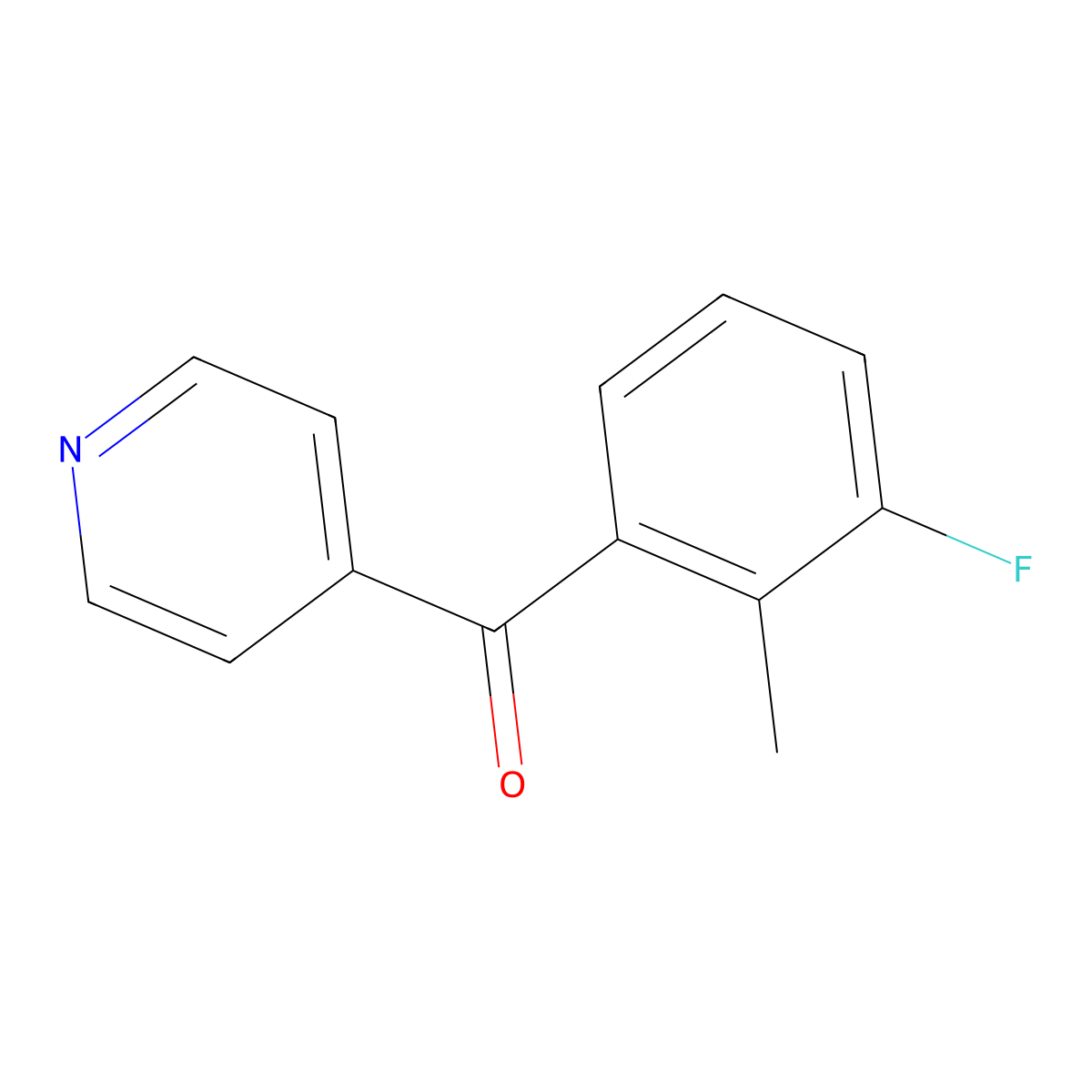 (3-Fluoro-2-methylphenyl)-4-pyridinylmethanone molecular structure, CAS 1261589-14-3