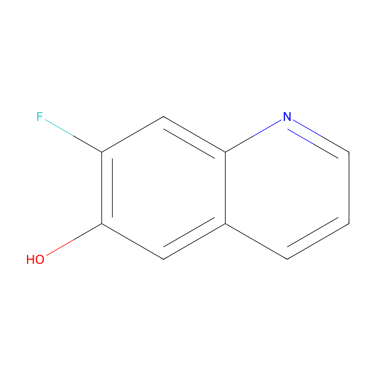7-Fluoroquinolin-6-ol molecular structure, CAS 1261589-18-7