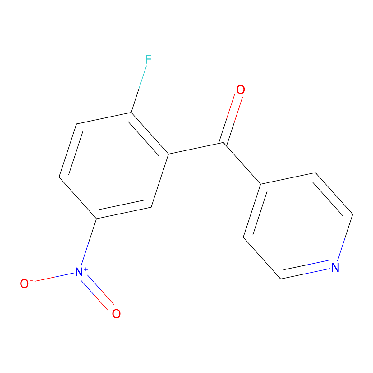 4-[(2-Fluoro-5-nitrophenyl)carbonyl]pyridine molecular structure, CAS 1261589-39-2