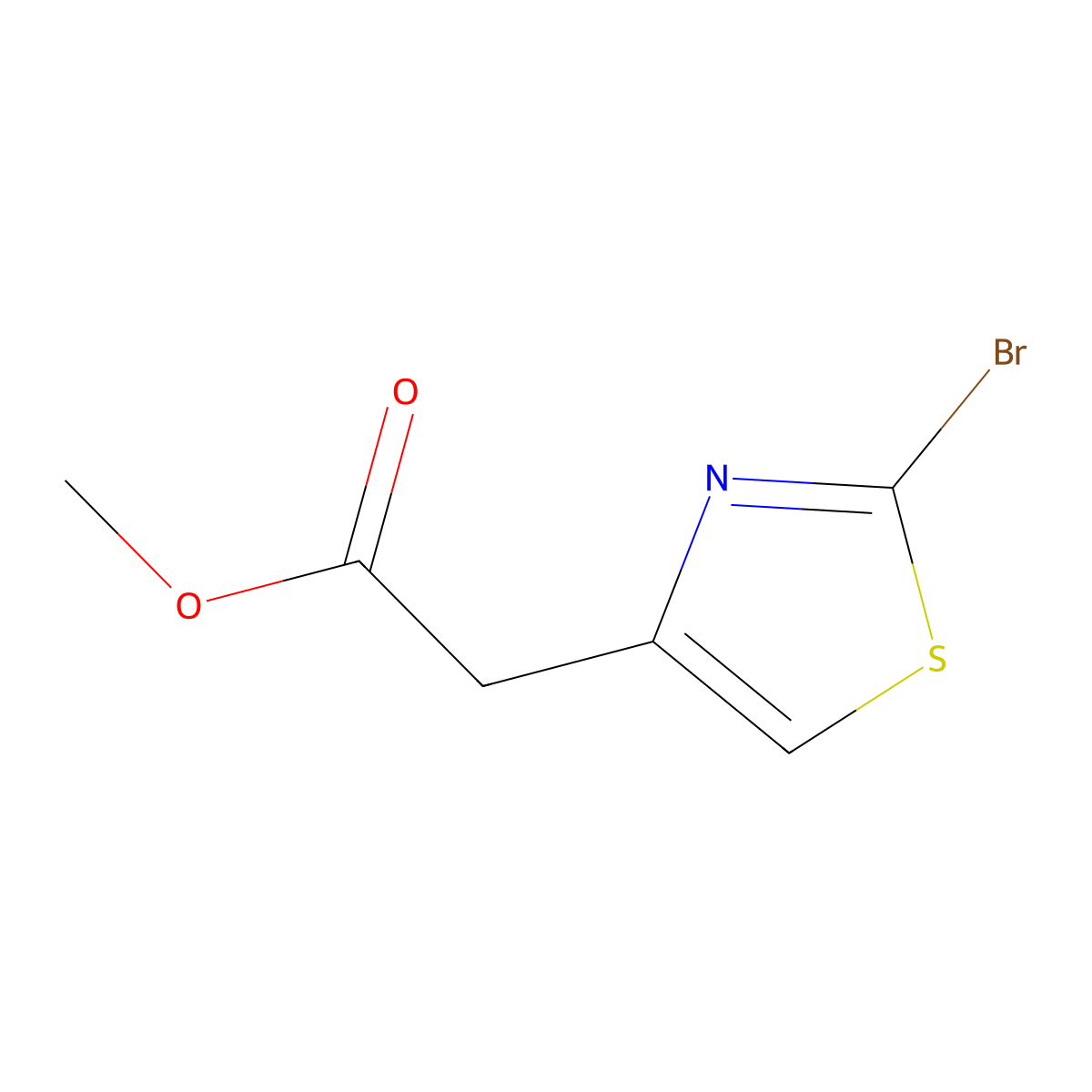 Methyl 2-(2-bromothiazol-4-yl)acetate molecular structure, CAS 1261589-82-5