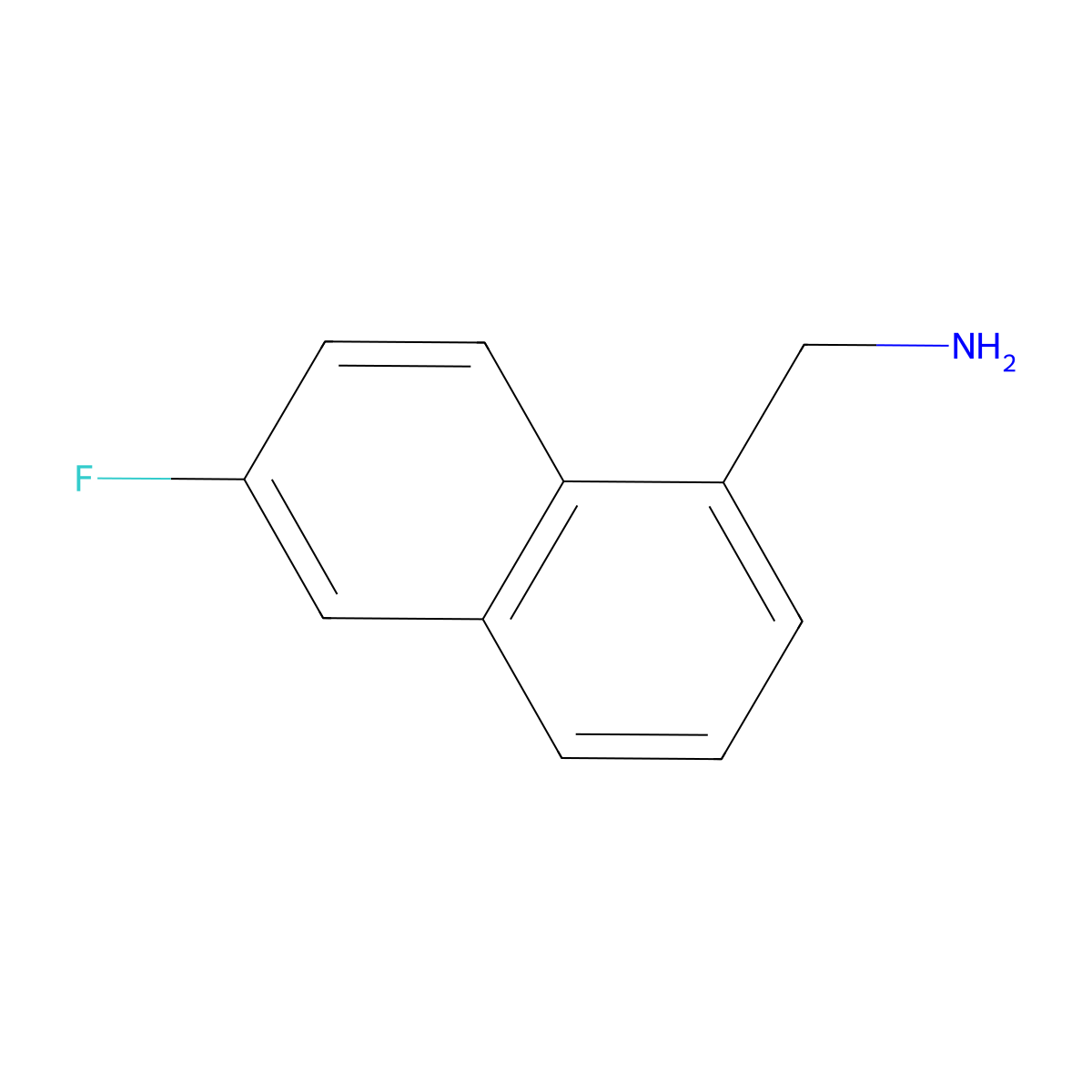 1-(Aminomethyl)-6-fluoronaphthalene molecular structure, CAS 1261590-79-7