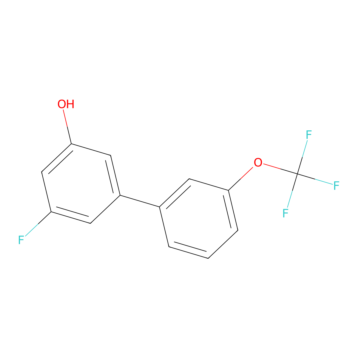 3-Fluoro-5-(3-trifluoromethoxyphenyl)phenol molecular structure, CAS 1261590-89-9