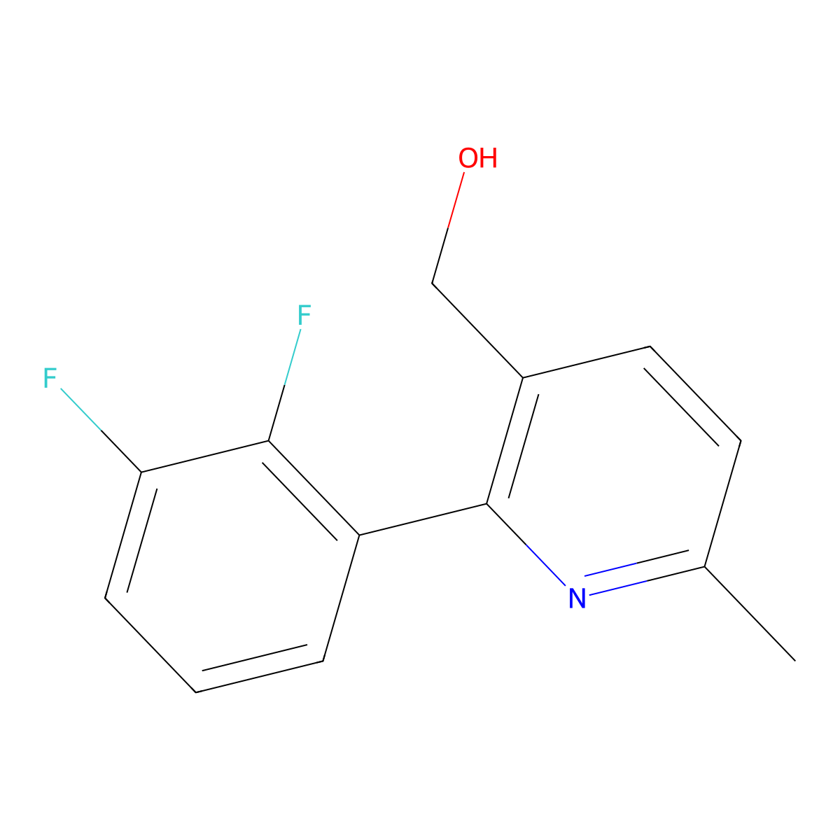 2-(2,3-Difluorophenyl)-6-methylpyridine-3-methanol molecular structure, CAS 1261591-09-6