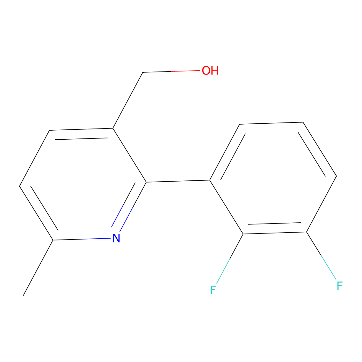2-(2,3-Difluorophenyl)-6-methylpyridine-3-methanol molecular structure, CAS 1261591-09-6